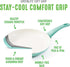 GreenLife Soft Grip Healthy Ceramic Nonstick Frying Pan Skillet, 8", PFAS-Free, Dishwasher Safe, Turquoise