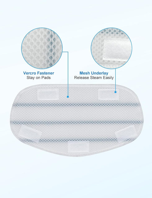 Steam Mop Pads for PurSteam ThermaPro 10-in-1 and 211 Steam Mop Cleaner, Washable Reusable Microfiber Replacement Pads