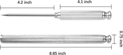 Ice Picks with Aluminium Alloy Handle, Stainless Steel Knife with Safety Cover, Kitchen Tool for Home & Bar