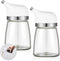 Yiyiring 2 Pcs Cruet Dispenser Set 5 oz, White Glass Soy Sauce Dispenser,