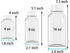Axe Sickle 6 4 Pcs Ounce Juice Bottles Plastic Milk Bottles Bulk Beverage Containers with Tamper Evident Caps Lids