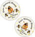 Set 40 of Natural Honey Jar Labels - Glossy Stickers & Tags