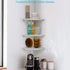 12 Inch) Corner Wall Shelves, Wood Corner Floating Shelves with Cable Raceway, Wall Mount Storage Display for TV