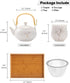 Set, Set 1 Set, 6 1 1 Sets Dujust Japanese Tea White Porcelain Tea with Teapot Tea Cups, Tea Tray, Stainless Infuser