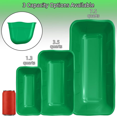DallerSoode 7.5 2 Pack,Hanging Hanging Goat Feeders,Chicken Feeder Waterer,Large Feed Trough Quart Fence Feed Trough