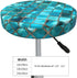 Ouqiuwa 14 Inch Turquoise Blue Bar Stool Covers Round, Soft Bar Stool Seat Cover Cushion