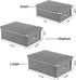 Foldable Storage Baskets, 3 Piece Multiple Sizes Small/Medium/Large Waterproof Plastic Box with Lid for Toys/Shoes Grey by XUCHUN