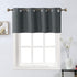 Home Queen Charcoal Total Blackout Curtain Valance for Bedroom Window, Grommet Straight Drape Valence, 54 W X 18 L