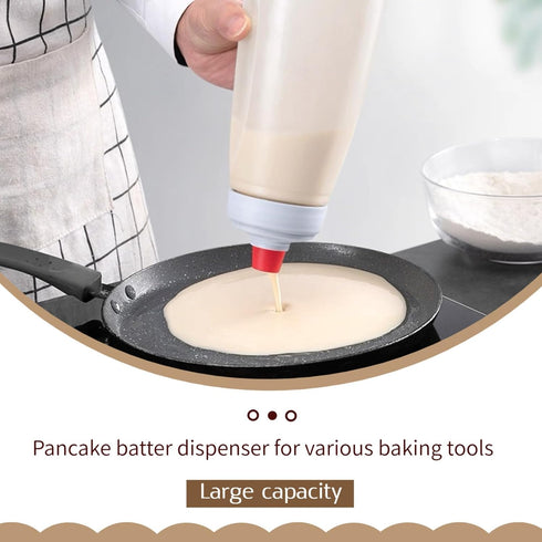 SHANXUMC Balls,33 Oz Pancake Batter Dispenser with Blender Pancake Mixer Bottle,Batter Mixer,Kitchen Batter Squeezer