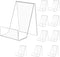 Acrylic Book Stand, 10 Pack Plastic Display Easel with Ledge, Clear Tablet Holder for Pictures, Albums, Books, Artworks