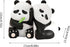 Whbbbj 2pcs Cute Panda Decorative Bookends, Resin Unique Animal Book Ends, Fun Modern Home Sculptures, Modern Panda