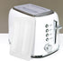 Silicone Toaster Dust Cover, 2 Slice Electric Bread Maker Lid, White Toaster Machine Top Cover Accessories