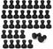 SMART&COOL Black Silicone Push Pin Magnets: 35 Pack Strong Anti Scratch Fridge Magnets for Kitchen and School