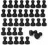 SMART&COOL Black Silicone Push Pin Magnets: 35 Pack Strong Anti Scratch Fridge Magnets for Kitchen and School