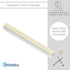 3-Pack Classic Aluminum Mezuzah Case for Mezuzah Scroll (with Nail), Weather Proof, Easy Peel and Stick (White, 5.5inch)