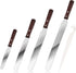 4PCS Cake Decorating Icing Spatula Set, 4, 6, 8 & 10 Inch Stainless Steel Blade, Wood Handle Frosting Tools