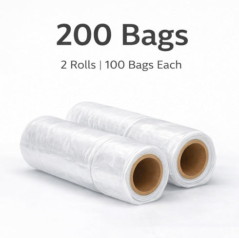 JILLICK 1.6 Liter/0.4 200 Count Countertop, Mini Trash Bags Gal- Tiny Clear Trash Can Liners for Desktop, Makeup