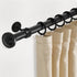 Ceiling Curtain Rod Brackets, Heavy Duty 1-1/4 Inch Black Holders for Wall Closet Rods, 4 Pack