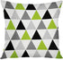 ArtSocket Set of 4 Decorative Throw Pillow Covers, Green Black Lime Mosaic Pattern, 18x18 Inches Square Pillowcases