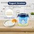 JIANWEI Greek Yogurt Strainer with Lid, Reusable Yogurt Filter with Ultra Fine Mesh Yogurt Strainer to Makes small