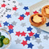 MOWO 4th Party,1.2 inch Diameter,200 Counts Silver Blue and Red Star Confetti Table Decoration for July Independence
