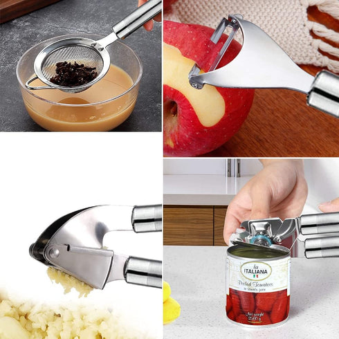 Kitchen Utensils Set, 35 PCs Cooking Utensils with Grater, Tongs, Spoon Spatula & Turner, Silicone & Wooden Handles