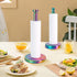 Countertop, Paper Towel Holder Rainbow Kitchen Paper Towel Holder Stand with Stainless Steel Base for Kitchen