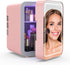 Skincare Makeup Fridge with Dimmable LED Light Mirror, 4L Portable Mini Fridge for Cosmetics, Skin Care