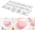 3D Silicone Baking Mold for Candles, Love Heart Shape Silicone Mold for Soap, Mousse Cake Mold, French Dessert Mold Nonstick & Easy Release, Pinecone Shaped(15 Cavities) by AFINSEA