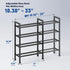 4-Tier Rack,17"-33" Closet,Metal Abiglifty Expandable Shoe Adjustable Shoe Rack for Shoes Shelves for Front Door