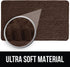 KANGAROO Luxury Chenille Bath Rug, 30x20, Extra Soft and Absorbent Shaggy Mat for Tub, Shower, Bathroom, Brown