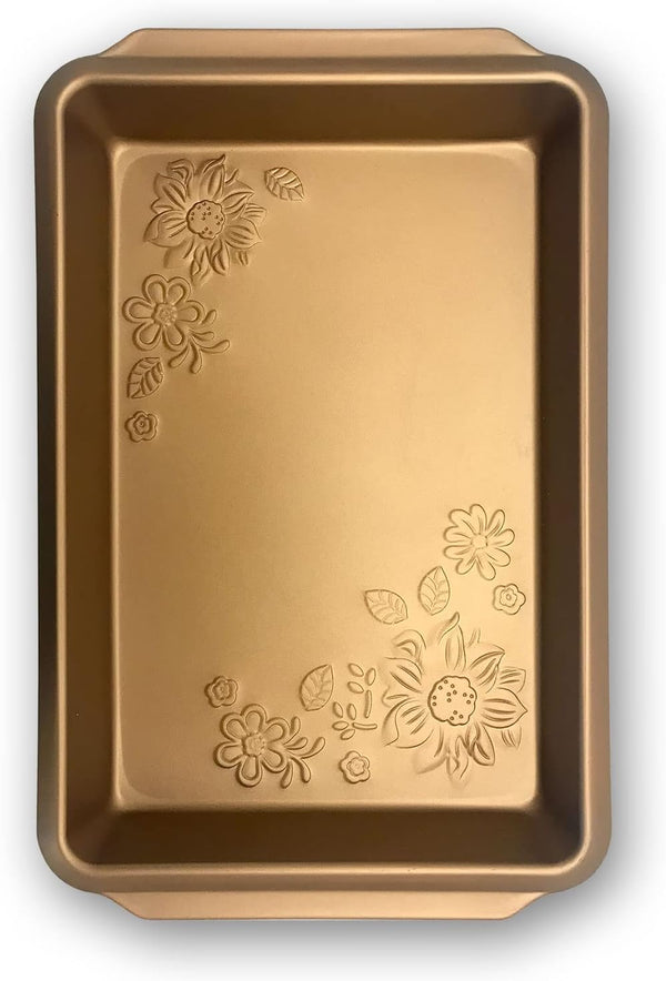 Gibson Home Country Kitchen Embossed Carbon Steel Roaster Pan, 19 Inch, Copper