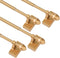 Adjustable Magnetic Curtain Rods for Metal Doors, 09-16 Inch, 4 Pack, Gold, No Tools Required
