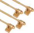 Adjustable Magnetic Curtain Rods for Metal Doors, 09-16 Inch, 4 Pack, Gold, No Tools Required