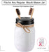 Mason Jar Bathroom Accessories Lids Set (4pcs) - Soap Dispenser, Toothbrush Holder, Apothecary Jars Lids - Black
