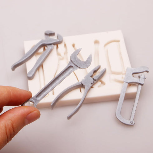 Tools Silicone Mold for Crafts, Hammer Wrench Pliers Design, DIY Resin Fondant Molds