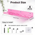 15in 4 Pack, Rainbow Acrylic Floating Shelves, Kids Wall Mounted Nursery Bookshelves, Display Ledge for Books Toys
