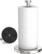 VEHHE Stainless Steel Paper Towel Holder Countertop, Standing Roll Holder with Weighted Base and Suction Cups (Silver)