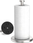 VEHHE Stainless Steel Paper Towel Holder Countertop, Standing Roll Holder with Weighted Base and Suction Cups (Silver)