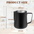 Milk Frothing Pitcher, 12oz Milk Frother Cup with Clear Scale, 304 Stainless Steel Cappuccino Espresso Machine Accessories for Barista Coffee Bar with Latte Art Pen, Black by Amrules