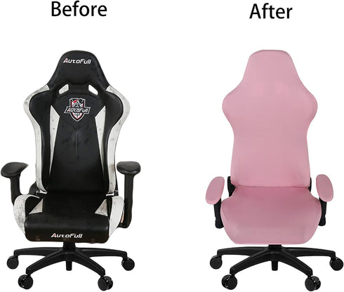 SARAFLORA Stretch Washable Gaming Chair Covers, Computer Chair Slipcovers for Armchair, Swivel Chair (Pink, X-Large)
