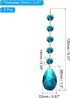 5 Pack 135mm 38mm PATIKIL Teardrop Crystal Chandelier Pendants Beads, Length Chandelier Prisms Parts Ornaments Hanging
