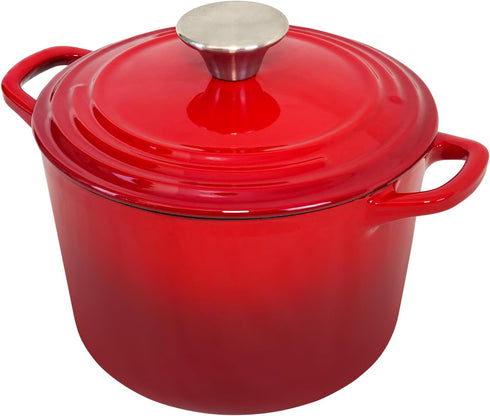 2.8 Flavehc Dutch Oven Pot with Lid qt Cast Iron Dutch Oven for Bread Baking Red Enameled Cast Iron Rice Pot