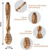 Bitbat 6.2 Inch Olive Wood Honey Dipper- Wooden Honey Spoon, Honey Sticks,a stunning addition to any kitchen