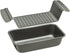 Healthy Meat Loaf Pan Set Ecolution Bakeins – Loaf Pan and Perforated Tray – Heavy Duty Carbon Steel – Gray – 9” x