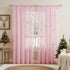84 Inch Sets, 2 Jubilantex Pink Butterfly Sheer Curtains Gold Print Drapes for Baby Girls Nursery, Kids Bedroom Long