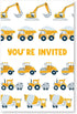Soiceu 2nd Set 20 2 Cute Construction Birthday Party Invitations with Envelopes of Dump Truck Digger Construction Years