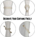 BEL AVENIR Curtain Tiebacks, Magnetic Woven Curtain Holdback Drapery Tie-Back (Ivory Braid-2 Pack)