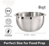 Oggi 5-Quart Two-Tone Stainless Steel Mixing Bowl for Mixing, Making Dough, Dressing Salads, Washing Vegetables