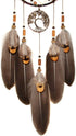 Urdeoms Tree of Life Crystal Dream Catchers for Boys, Brown Boho Wall Decor for Bedroom, Smoky Quartz